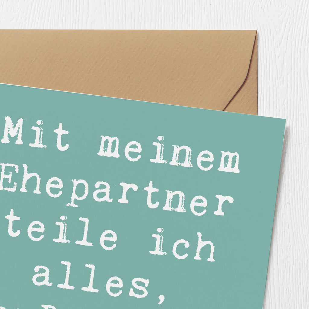Deluxe Karte Spruch Ehepartner Dessert Hochwertige Klappkarte, Karte, Grußkarte, Glückwunschkarte, Klappkarte, Einladungskarte, Hochwertige Grußkarte, Hochzeitskarte, Geburtstagskarte, Familie, Vatertag, Muttertag, Bruder, Schwester, Mama, Papa, Oma, Opa
