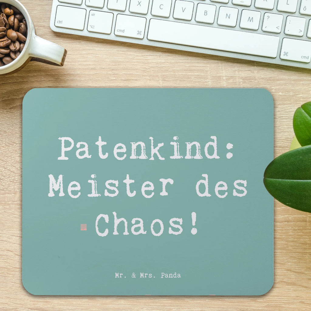 Mouse mat Saying Patenkind: Meister des Chaos! Mousepad, Computer zubehör, Büroausstattung, PC Zubehör, Arbeitszimmer, Mauspad, Einzigartiges Mauspad, Designer Mauspad, Mausunterlage, Mauspad Büro, Familie, Vatertag, Muttertag, Bruder, Schwester, Mama, Papa, Oma, Opa