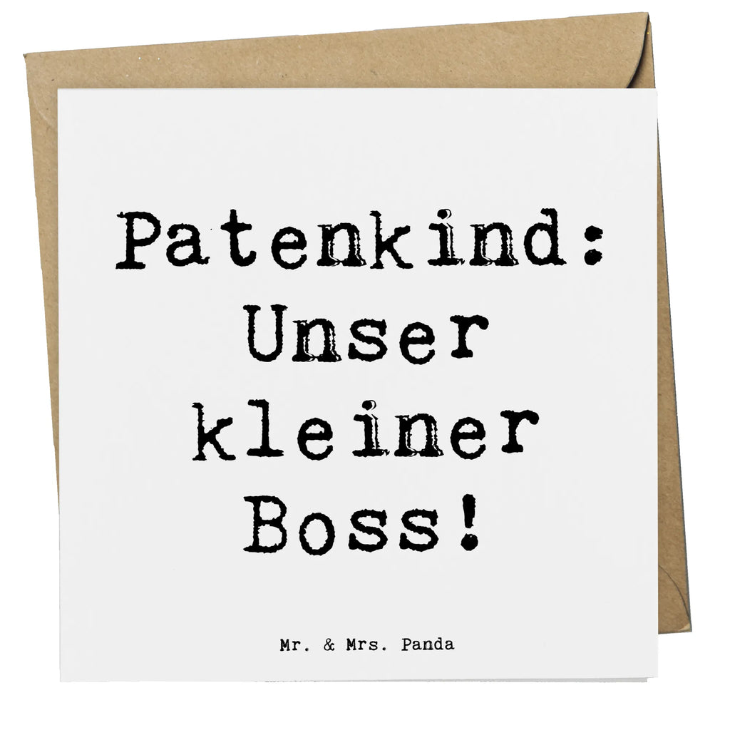 Deluxe Karte Spruch Patenkind Boss Hochwertige Grußkarte, Glückwunschkarte, Karte, Geburtstagskarte, Hochwertige Klappkarte, Einladungskarte, Grußkarte, Klappkarte, Hochzeitskarte, Familie, Vatertag, Muttertag, Bruder, Schwester, Mama, Papa, Oma, Opa