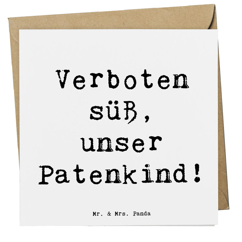 Deluxe Card Saying Verboten süß, unser Patenkind! Hochwertige Klappkarte, Geburtstagskarte, Klappkarte, Glückwunschkarte, Einladungskarte, Grußkarte, Hochwertige Grußkarte, Karte, Hochzeitskarte, Familie, Vatertag, Muttertag, Bruder, Schwester, Mama, Papa, Oma, Opa