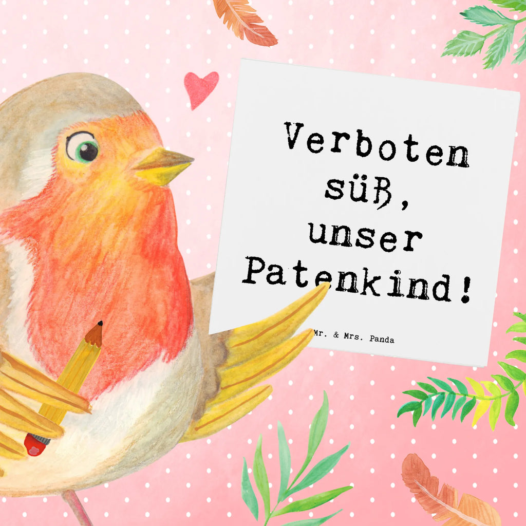 Deluxe Card Saying Verboten süß, unser Patenkind! Hochwertige Klappkarte, Geburtstagskarte, Klappkarte, Glückwunschkarte, Einladungskarte, Grußkarte, Hochwertige Grußkarte, Karte, Hochzeitskarte, Familie, Vatertag, Muttertag, Bruder, Schwester, Mama, Papa, Oma, Opa
