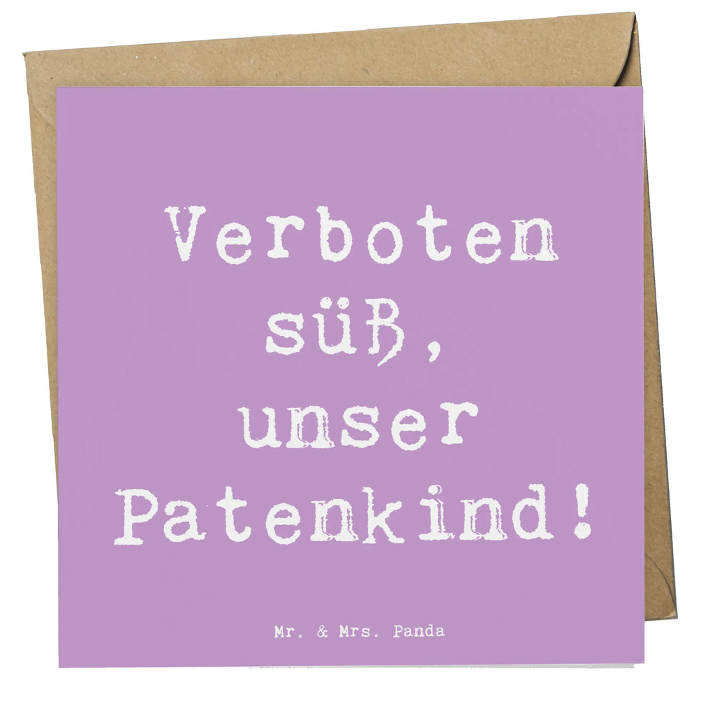 Deluxe Card Saying Verboten süß, unser Patenkind! Hochwertige Klappkarte, Geburtstagskarte, Klappkarte, Glückwunschkarte, Einladungskarte, Grußkarte, Hochwertige Grußkarte, Karte, Hochzeitskarte, Familie, Vatertag, Muttertag, Bruder, Schwester, Mama, Papa, Oma, Opa