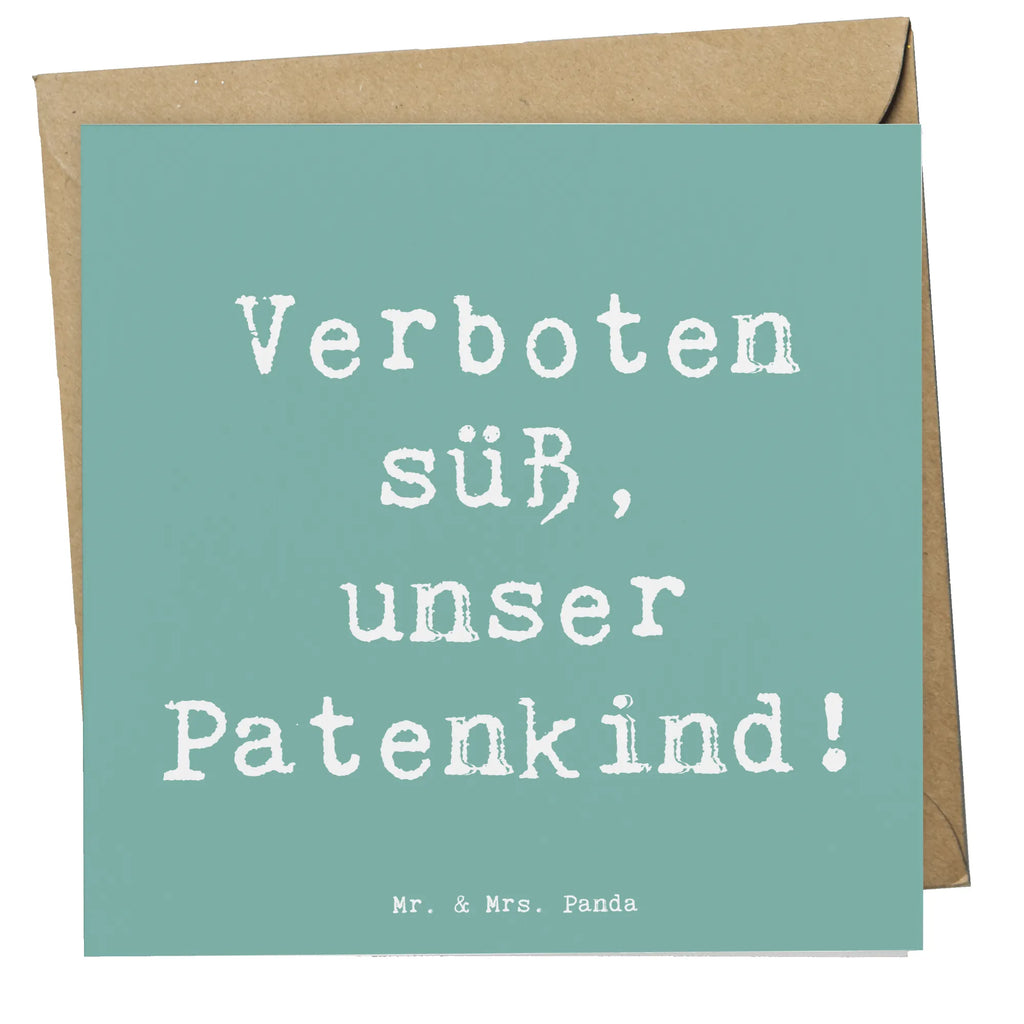 Deluxe Card Saying Verboten süß, unser Patenkind! Hochwertige Klappkarte, Geburtstagskarte, Klappkarte, Glückwunschkarte, Einladungskarte, Grußkarte, Hochwertige Grußkarte, Karte, Hochzeitskarte, Familie, Vatertag, Muttertag, Bruder, Schwester, Mama, Papa, Oma, Opa