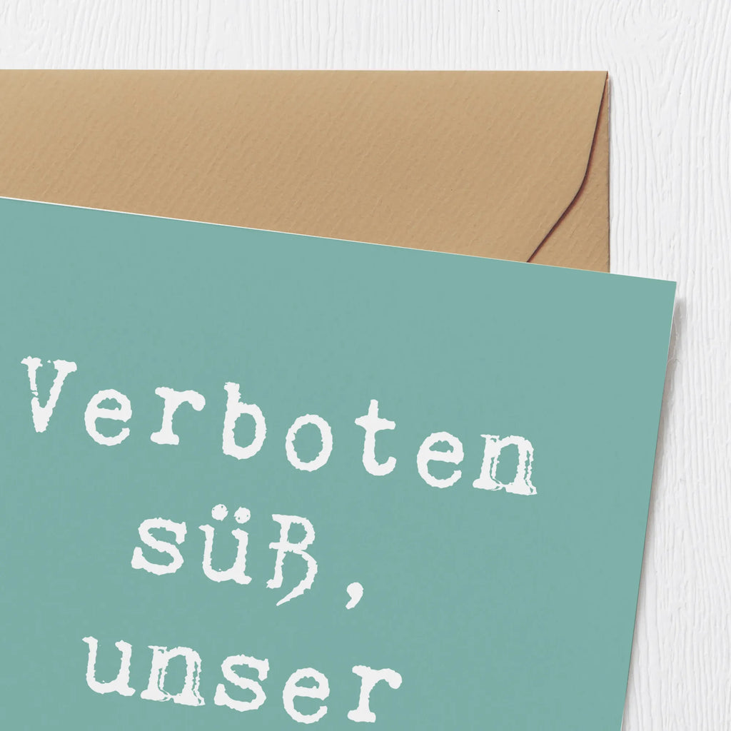 Deluxe Card Saying Verboten süß, unser Patenkind! Hochwertige Klappkarte, Geburtstagskarte, Klappkarte, Glückwunschkarte, Einladungskarte, Grußkarte, Hochwertige Grußkarte, Karte, Hochzeitskarte, Familie, Vatertag, Muttertag, Bruder, Schwester, Mama, Papa, Oma, Opa