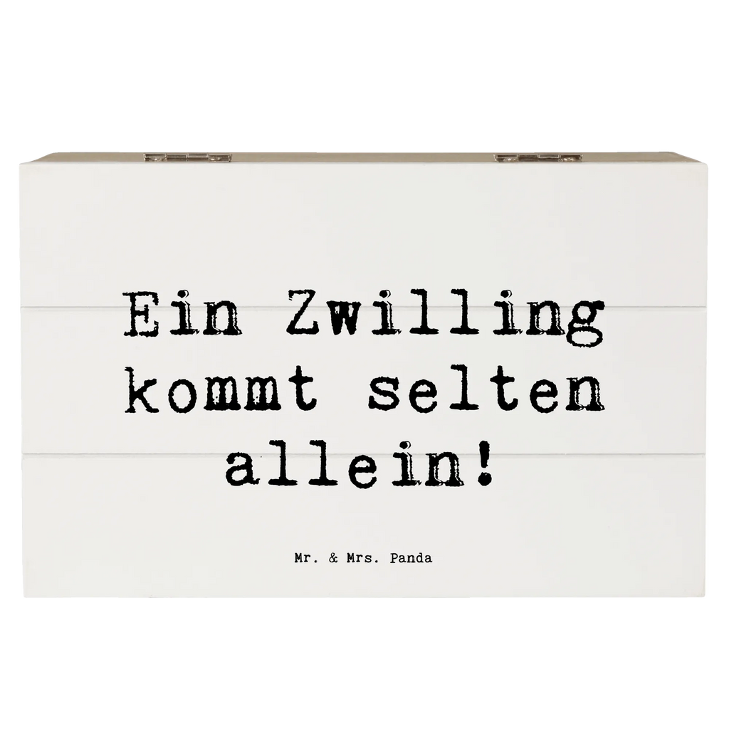 Wooden chest Saying Ein Zwilling kommt selten allein! Geschenkdose, Erinnerungsbox, XXL, Holzkiste, Schatulle, Truhe, Kiste, Dekokiste, Aufbewahrungsbox, Schatzkiste, Erinnerungskiste, Geschenkbox, Familie, Vatertag, Muttertag, Bruder, Schwester, Mama, Papa, Oma, Opa
