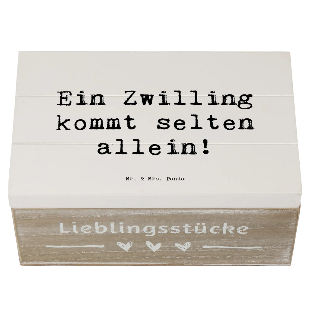 Wooden chest Saying Ein Zwilling kommt selten allein! Geschenkdose, Erinnerungsbox, XXL, Holzkiste, Schatulle, Truhe, Kiste, Dekokiste, Aufbewahrungsbox, Schatzkiste, Erinnerungskiste, Geschenkbox, Familie, Vatertag, Muttertag, Bruder, Schwester, Mama, Papa, Oma, Opa