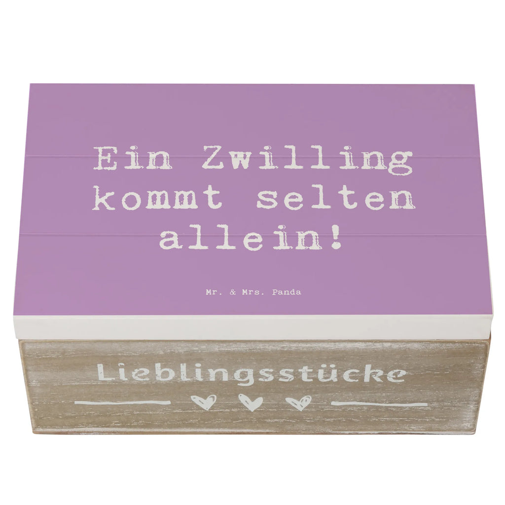 Wooden chest Saying Ein Zwilling kommt selten allein! Geschenkdose, Erinnerungsbox, XXL, Holzkiste, Schatulle, Truhe, Kiste, Dekokiste, Aufbewahrungsbox, Schatzkiste, Erinnerungskiste, Geschenkbox, Familie, Vatertag, Muttertag, Bruder, Schwester, Mama, Papa, Oma, Opa