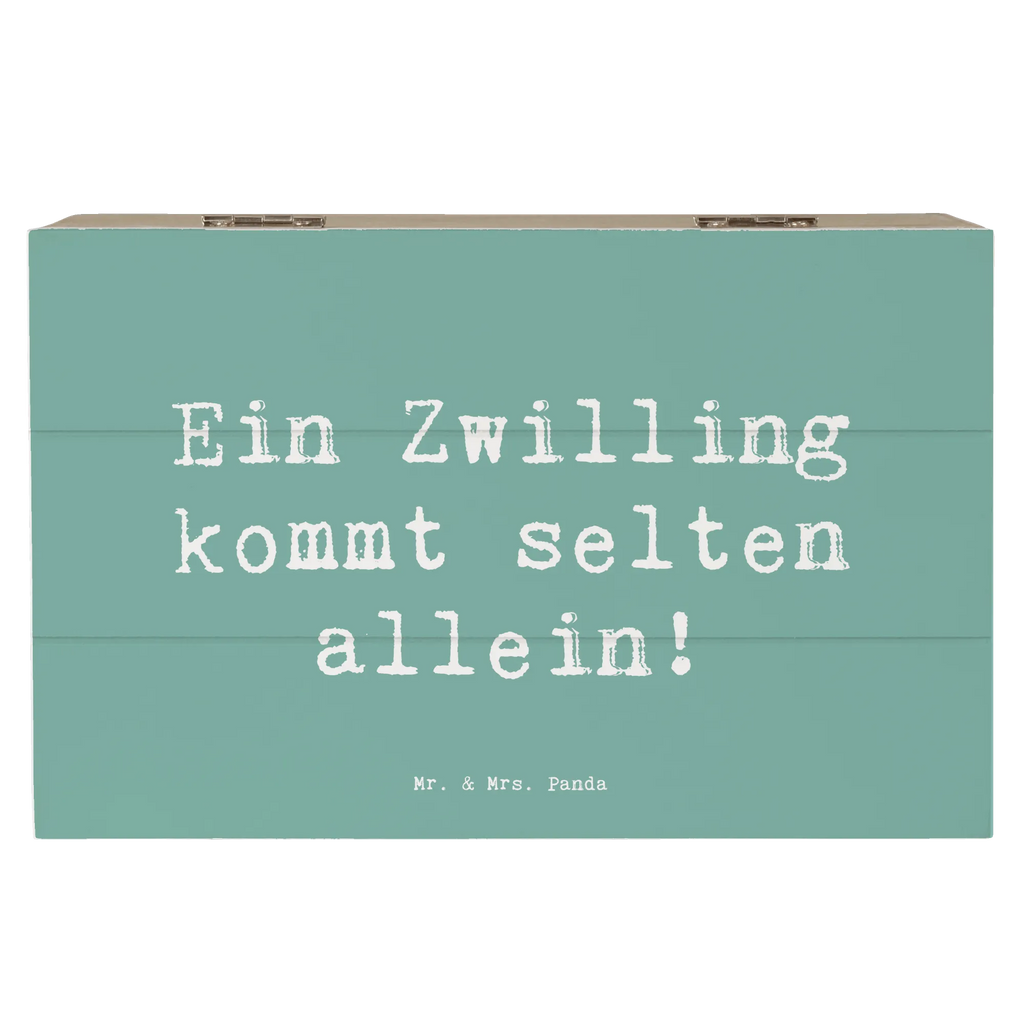 Wooden chest Saying Ein Zwilling kommt selten allein! Geschenkdose, Erinnerungsbox, XXL, Holzkiste, Schatulle, Truhe, Kiste, Dekokiste, Aufbewahrungsbox, Schatzkiste, Erinnerungskiste, Geschenkbox, Familie, Vatertag, Muttertag, Bruder, Schwester, Mama, Papa, Oma, Opa
