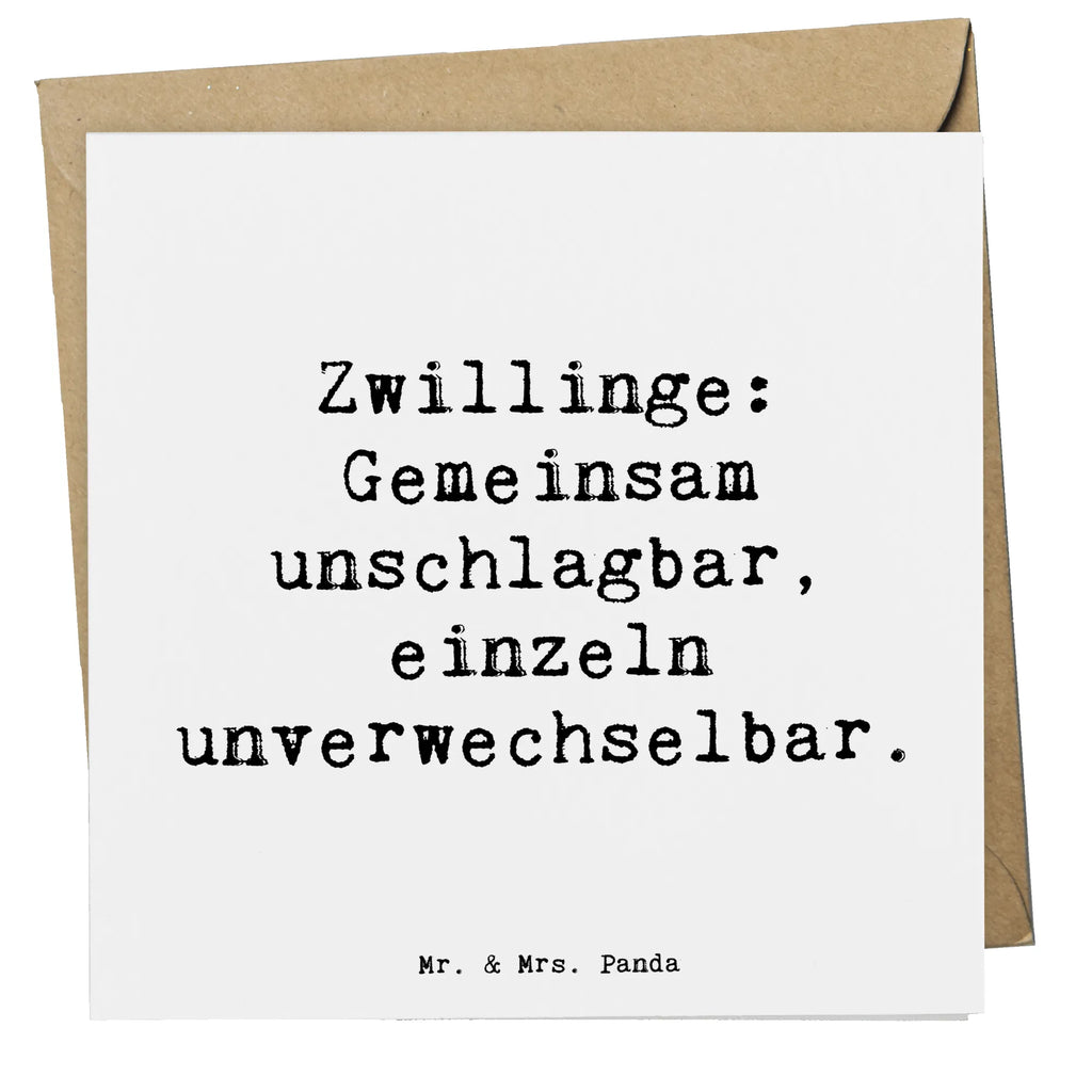 Deluxe Karte Spruch Unschlagbare Zwillingsgeschwister Hochwertige Klappkarte, Einladungskarte, Glückwunschkarte, Hochzeitskarte, Grußkarte, Klappkarte, Hochwertige Grußkarte, Karte, Geburtstagskarte, Familie, Vatertag, Muttertag, Bruder, Schwester, Mama, Papa, Oma, Opa