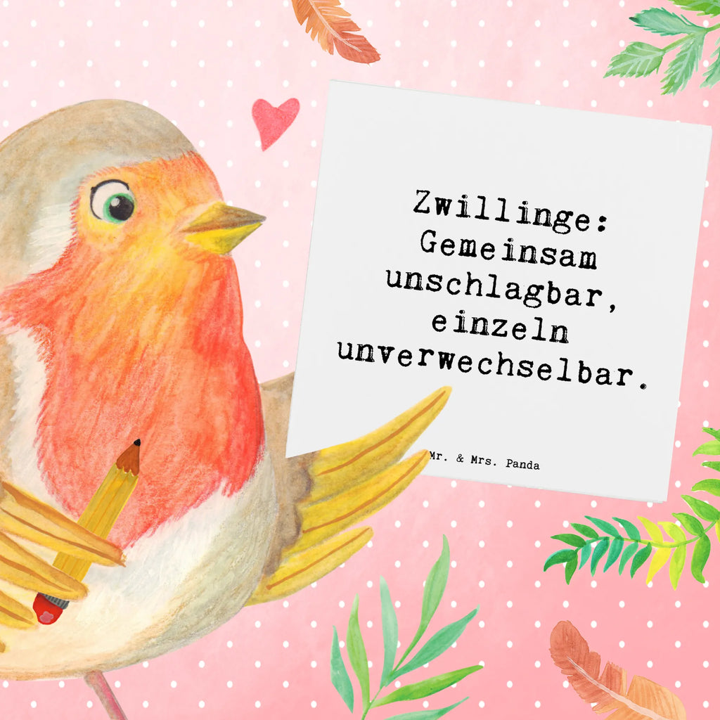 Deluxe Karte Spruch Unschlagbare Zwillingsgeschwister Hochwertige Klappkarte, Einladungskarte, Glückwunschkarte, Hochzeitskarte, Grußkarte, Klappkarte, Hochwertige Grußkarte, Karte, Geburtstagskarte, Familie, Vatertag, Muttertag, Bruder, Schwester, Mama, Papa, Oma, Opa