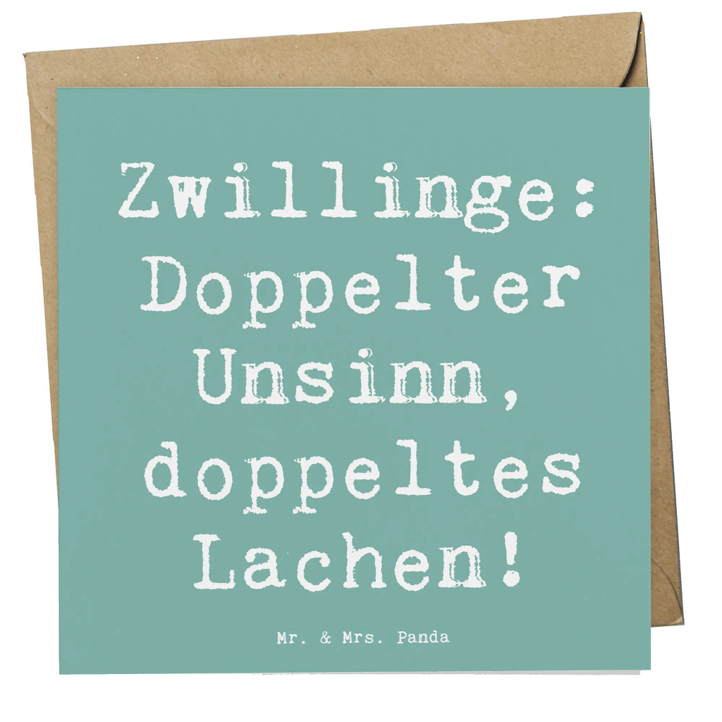 Deluxe Karte Spruch Zwillingsgeschwister Spaß Geburtstagskarte, Glückwunschkarte, Hochwertige Grußkarte, Hochzeitskarte, Karte, Hochwertige Klappkarte, Klappkarte, Einladungskarte, Grußkarte, Familie, Vatertag, Muttertag, Bruder, Schwester, Mama, Papa, Oma, Opa