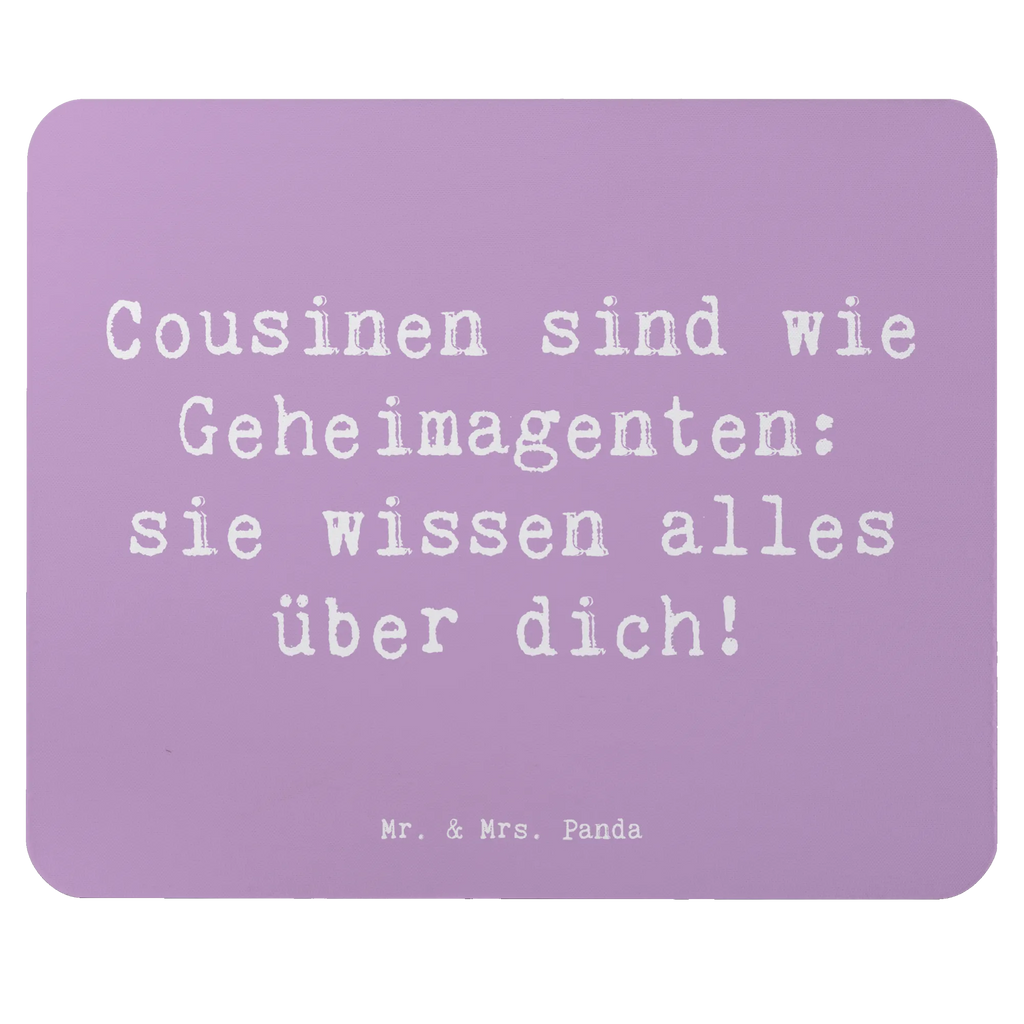 Mouse mat Saying Cousinen sind wie Geheimagenten: sie wissen alles über dich! Mousepad, Computer zubehör, Büroausstattung, PC Zubehör, Arbeitszimmer, Mauspad, Einzigartiges Mauspad, Designer Mauspad, Mausunterlage, Mauspad Büro, Familie, Vatertag, Muttertag, Bruder, Schwester, Mama, Papa, Oma, Opa