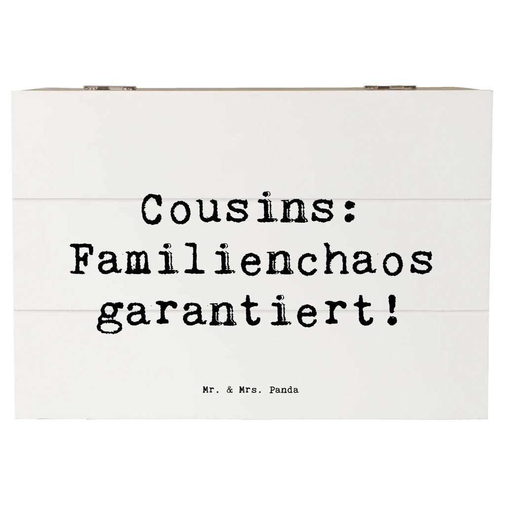Holzkiste Spruch Cousin Abenteuer XXL, Kiste, Holzkiste, Schatulle, Geschenkdose, Erinnerungskiste, Geschenkbox, Aufbewahrungsbox, Dekokiste, Erinnerungsbox, Truhe, Schatzkiste, Familie, Vatertag, Muttertag, Bruder, Schwester, Mama, Papa, Oma, Opa