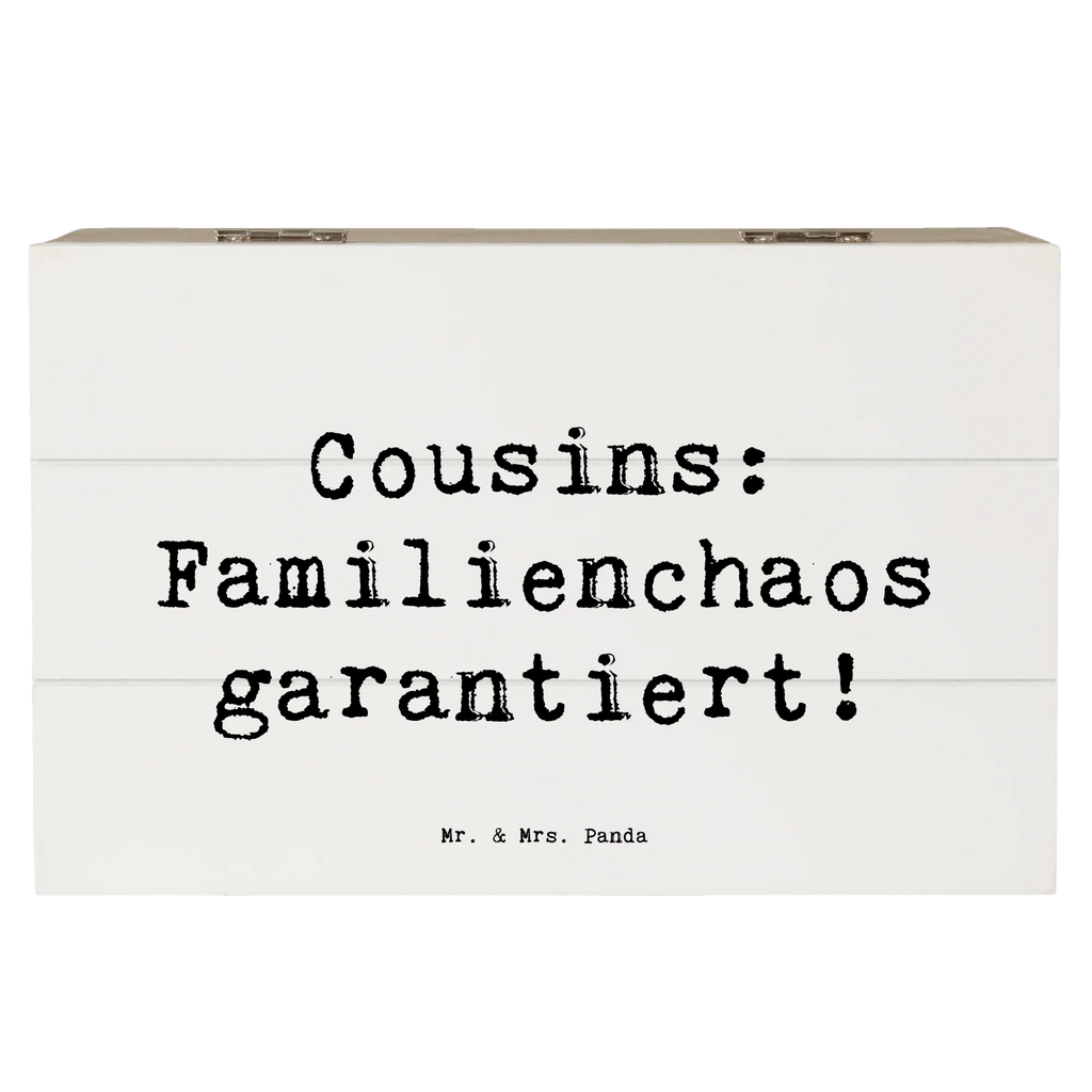 Holzkiste Spruch Cousin Abenteuer XXL, Kiste, Holzkiste, Schatulle, Geschenkdose, Erinnerungskiste, Geschenkbox, Aufbewahrungsbox, Dekokiste, Erinnerungsbox, Truhe, Schatzkiste, Familie, Vatertag, Muttertag, Bruder, Schwester, Mama, Papa, Oma, Opa