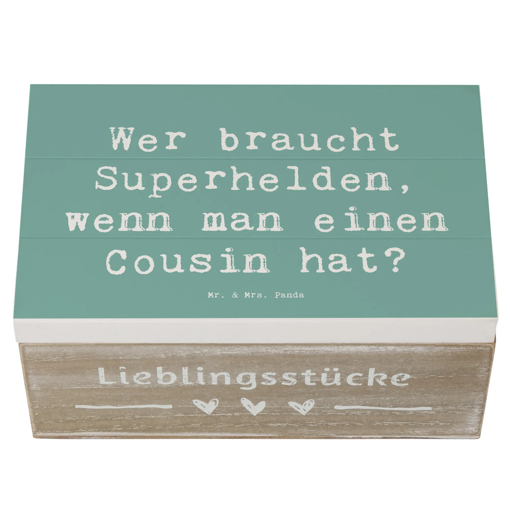 Holzkiste Spruch Cousin Held Schatulle, Geschenkbox, Aufbewahrungsbox, Erinnerungsbox, XXL, Holzkiste, Schatzkiste, Geschenkdose, Kiste, Truhe, Erinnerungskiste, Dekokiste, Familie, Vatertag, Muttertag, Bruder, Schwester, Mama, Papa, Oma, Opa