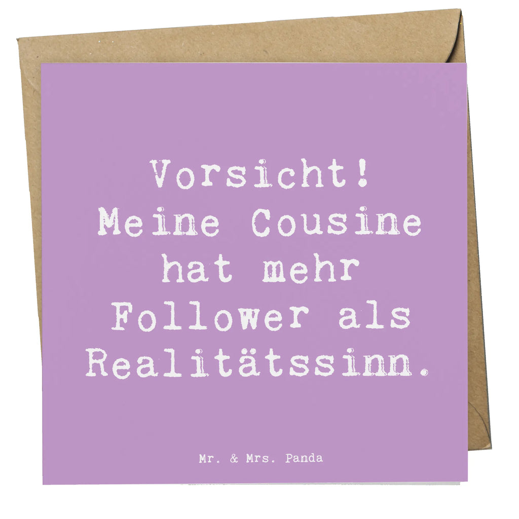 Deluxe Karte Spruch Cousine Influencer Karte, Glückwunschkarte, Hochwertige Klappkarte, Einladungskarte, Klappkarte, Grußkarte, Hochzeitskarte, Geburtstagskarte, Hochwertige Grußkarte, Familie, Vatertag, Muttertag, Bruder, Schwester, Mama, Papa, Oma, Opa