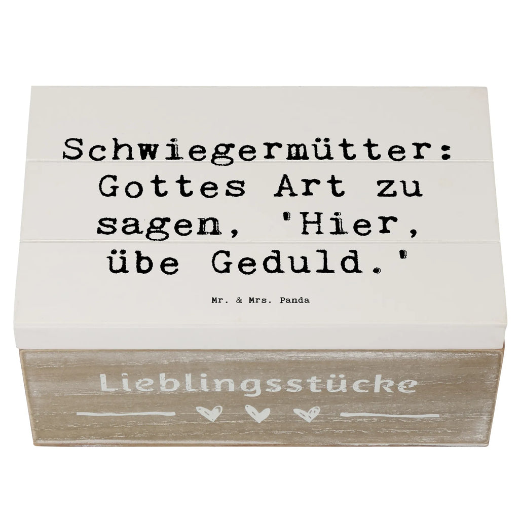 Holzkiste Spruch Schwiegermutter Geduld XXL, Dekokiste, Geschenkbox, Holzkiste, Truhe, Geschenkdose, Aufbewahrungsbox, Schatulle, Schatzkiste, Erinnerungskiste, Erinnerungsbox, Kiste, Familie, Vatertag, Muttertag, Bruder, Schwester, Mama, Papa, Oma, Opa