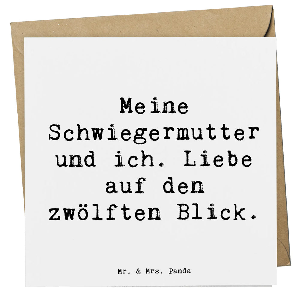Deluxe Card Saying Meine Schwiegermutter und ich. Liebe auf den zwölften Blick. Karte, Grußkarte, Klappkarte, Hochwertige Grußkarte, Geburtstagskarte, Einladungskarte, Hochwertige Klappkarte, Glückwunschkarte, Hochzeitskarte, Familie, Vatertag, Muttertag, Bruder, Schwester, Mama, Papa, Oma, Opa