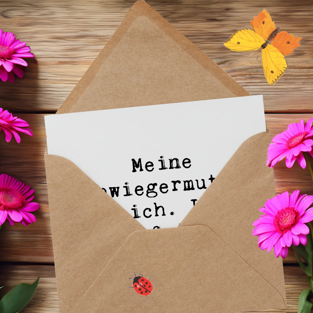 Deluxe Card Saying Meine Schwiegermutter und ich. Liebe auf den zwölften Blick. Karte, Grußkarte, Klappkarte, Hochwertige Grußkarte, Geburtstagskarte, Einladungskarte, Hochwertige Klappkarte, Glückwunschkarte, Hochzeitskarte, Familie, Vatertag, Muttertag, Bruder, Schwester, Mama, Papa, Oma, Opa