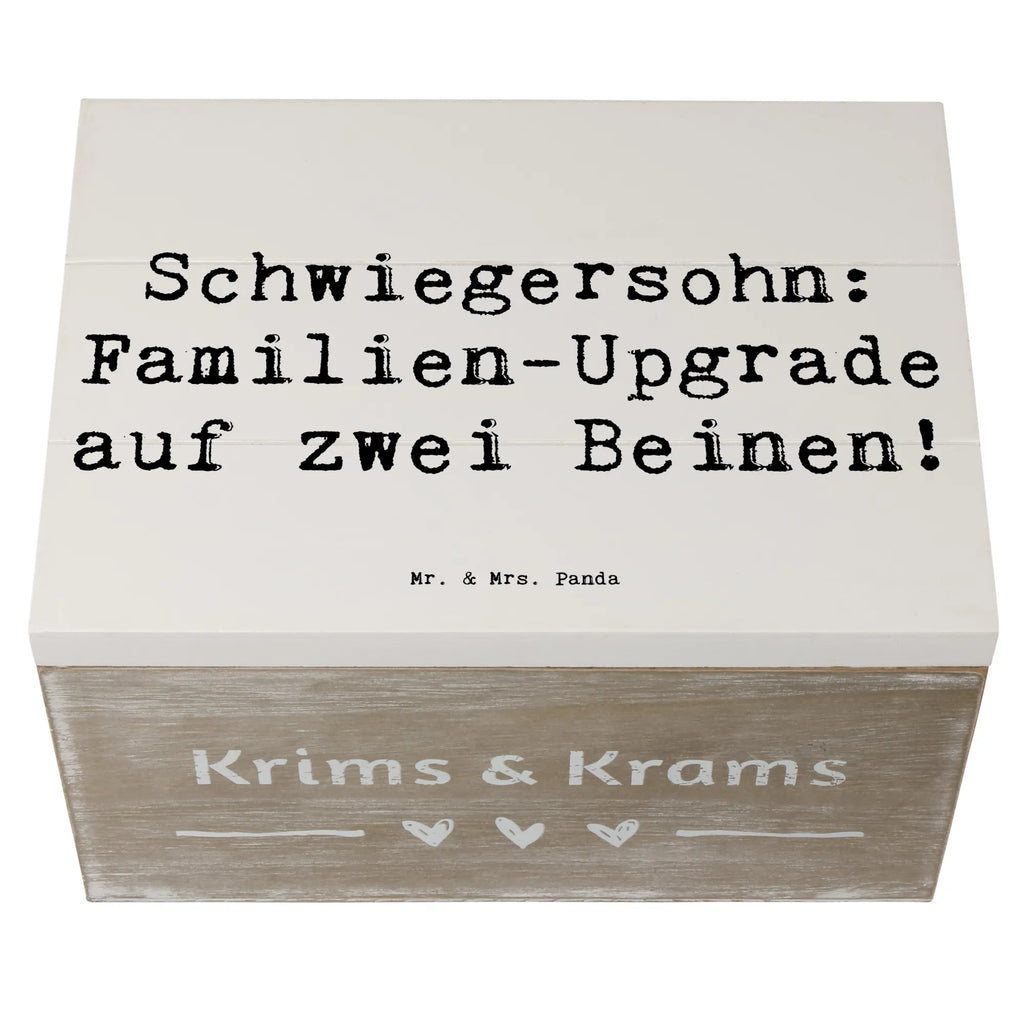 Holzkiste Spruch Schwiegersohn Upgrade Dekokiste, Holzkiste, Kiste, Truhe, Schatulle, Erinnerungskiste, XXL, Schatzkiste, Geschenkbox, Geschenkdose, Aufbewahrungsbox, Erinnerungsbox, Familie, Vatertag, Muttertag, Bruder, Schwester, Mama, Papa, Oma, Opa