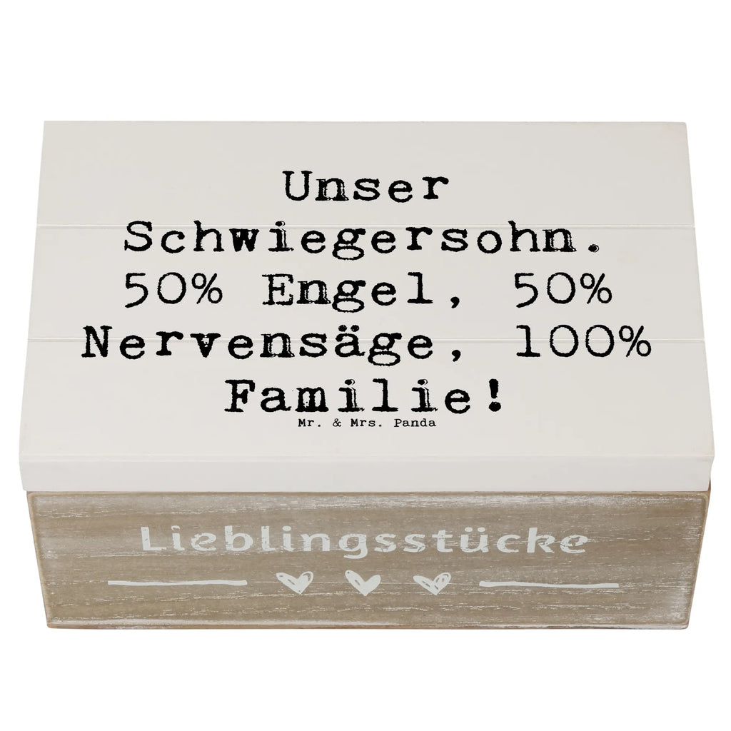 Holzkiste Spruch Unser Schwiegersohn. 50% Engel, 50% Nervensäge, 100% Familie! schmuckkästchen, Kiste, erinnerungsbox hochzeit, Schatzkiste, aufbewahrungskiste, Erinnerungskiste, Dekokiste, aufbewahrungsbox aus holz, Aufbewahrungsbox, Holzkiste, holztruhe, holzboxen, erinnerungsbox baby, Erinnerungsbox, holzbox mit deckel, dekorative holzkiste, Truhe, Geschenkbox, holz aufbewahrungsbox, aufbewahrungsbox holz, box aus holz, Schatulle, holzbox, ordnungsbox, deko box, holzkiste mit deckel, holzkisten, Familie, Mama, Schwester, Opa, Bruder, Vatertag, Papa, Muttertag, Oma