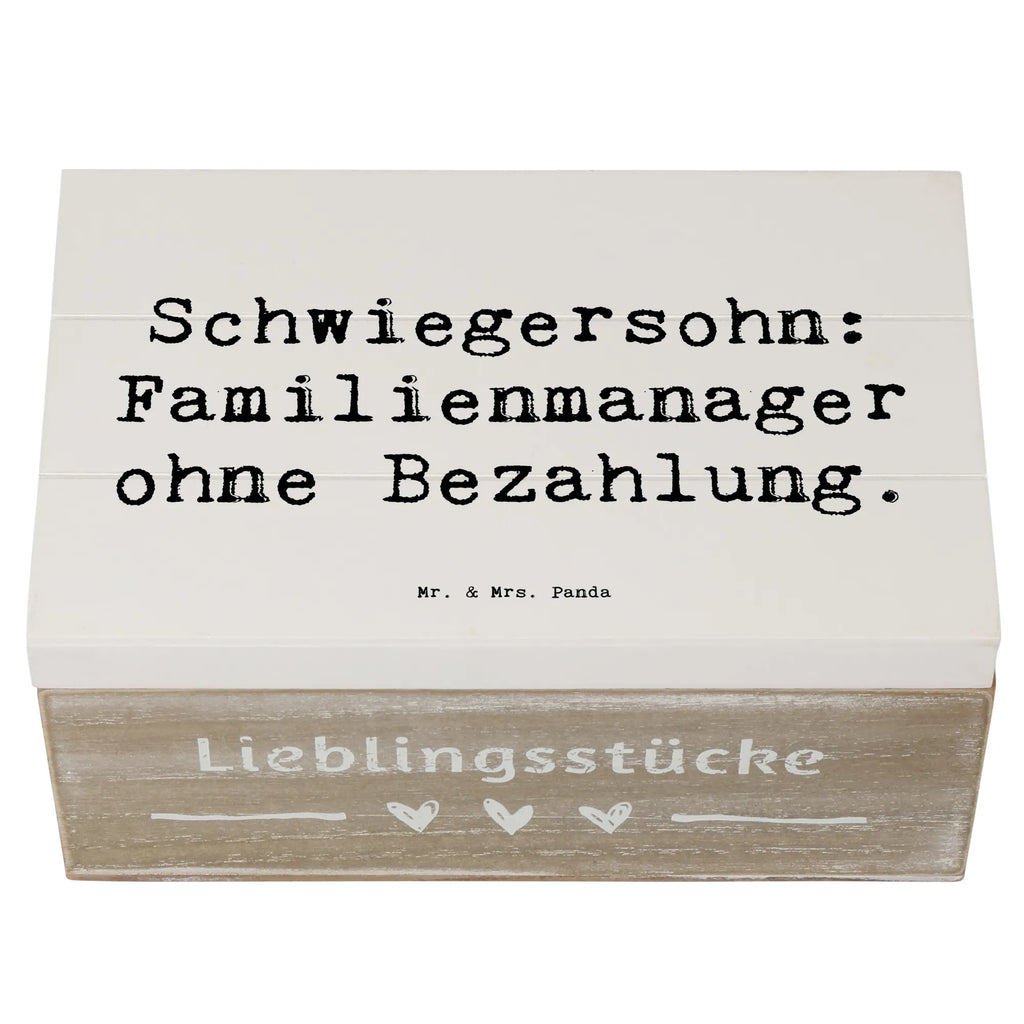 Holzkiste Spruch Schwiegersohn Manager Truhe, Kiste, Dekokiste, Schatulle, Schatzkiste, Geschenkdose, Erinnerungskiste, Geschenkbox, XXL, Aufbewahrungsbox, Erinnerungsbox, Holzkiste, Familie, Vatertag, Muttertag, Bruder, Schwester, Mama, Papa, Oma, Opa