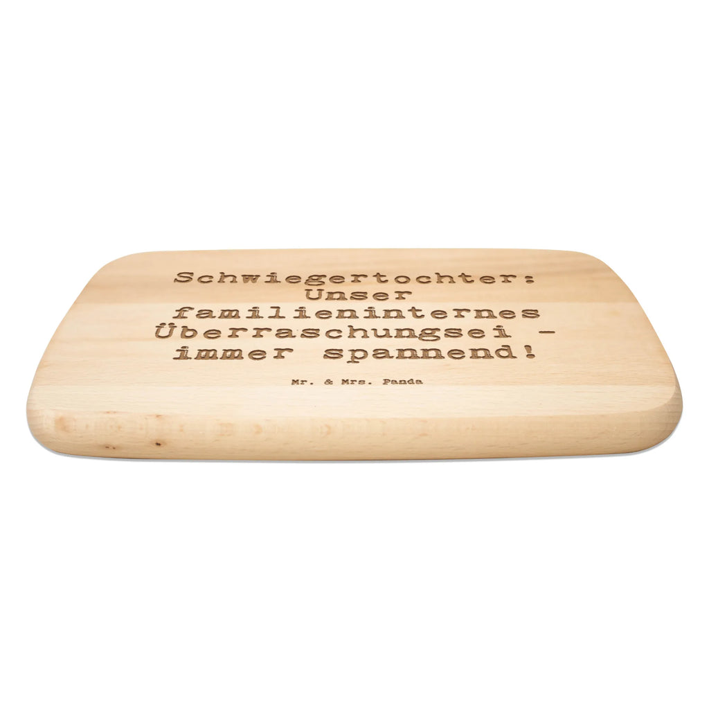 Serving board Saying Schwiegertochter: Unser familieninternes Überraschungsei - immer spannend! cutting board, Board, breakfast board, Family, Father's Day, Mother's Day, brother, sister, Mom, Dad
