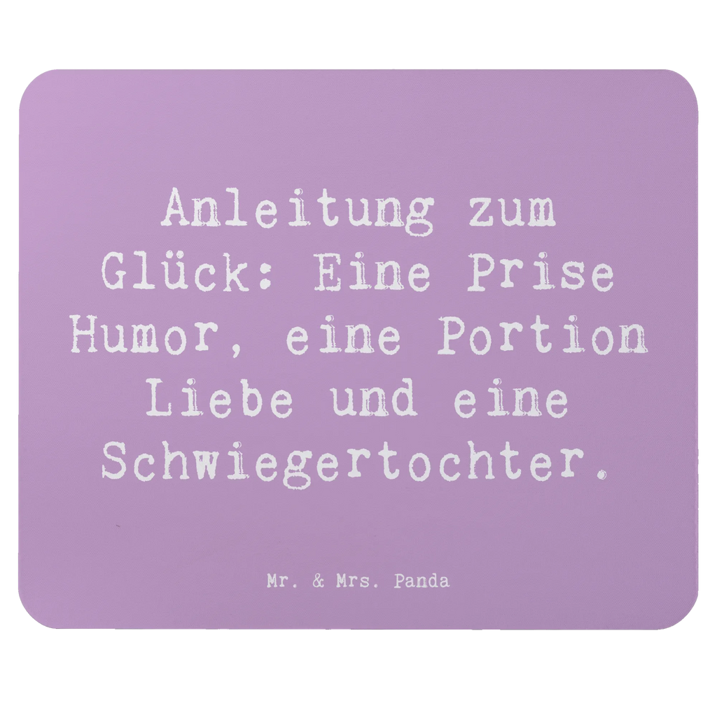 Mouse mat Saying Anleitung zum Glück: Eine Prise Humor, eine Portion Liebe und eine Schwiegertochter. Mousepad, Computer zubehör, Büroausstattung, PC Zubehör, Arbeitszimmer, Mauspad, Einzigartiges Mauspad, Designer Mauspad, Mausunterlage, Mauspad Büro, Familie, Vatertag, Muttertag, Bruder, Schwester, Mama, Papa, Oma, Opa
