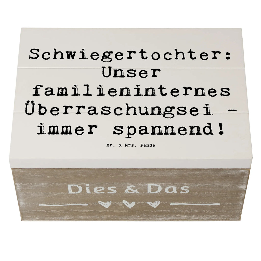 Holzkiste Spruch Überraschungs-Schwiegertochter Erinnerungsbox, Kiste, Truhe, XXL, Geschenkbox, Geschenkdose, Aufbewahrungsbox, Schatulle, Schatzkiste, Erinnerungskiste, Holzkiste, Dekokiste, Familie, Vatertag, Muttertag, Bruder, Schwester, Mama, Papa, Oma, Opa