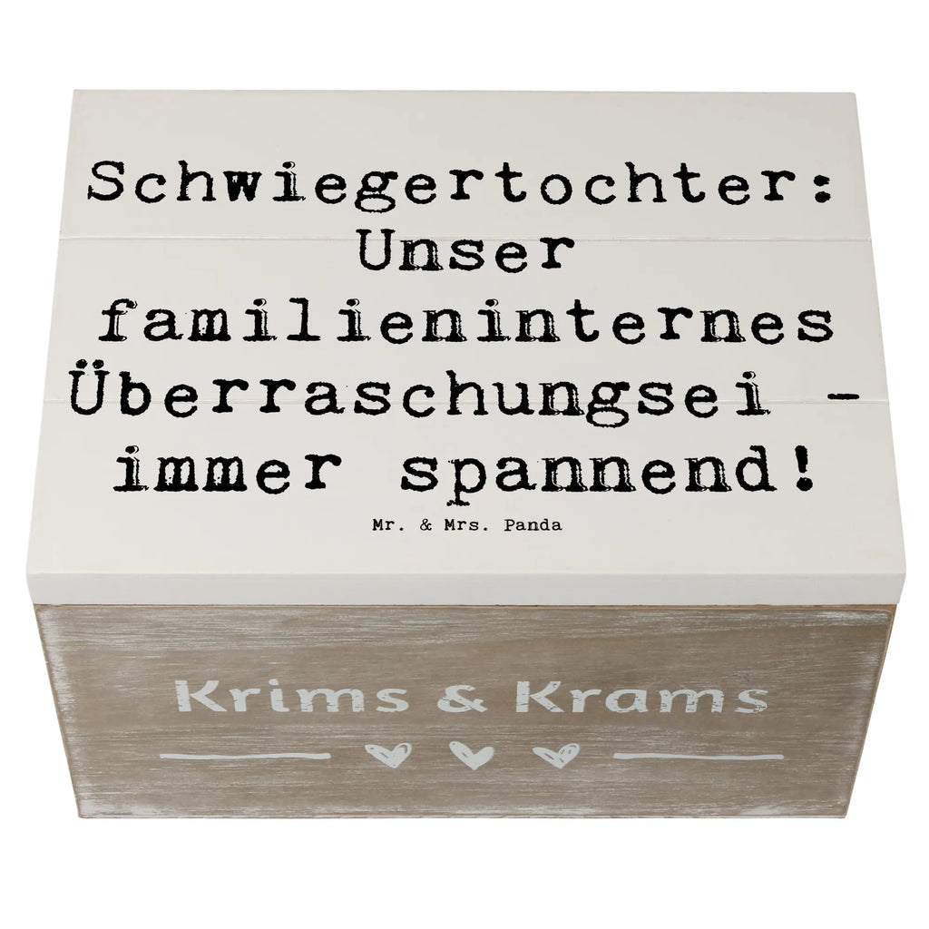 Holzkiste Spruch Überraschungs-Schwiegertochter Erinnerungsbox, Kiste, Truhe, XXL, Geschenkbox, Geschenkdose, Aufbewahrungsbox, Schatulle, Schatzkiste, Erinnerungskiste, Holzkiste, Dekokiste, Familie, Vatertag, Muttertag, Bruder, Schwester, Mama, Papa, Oma, Opa