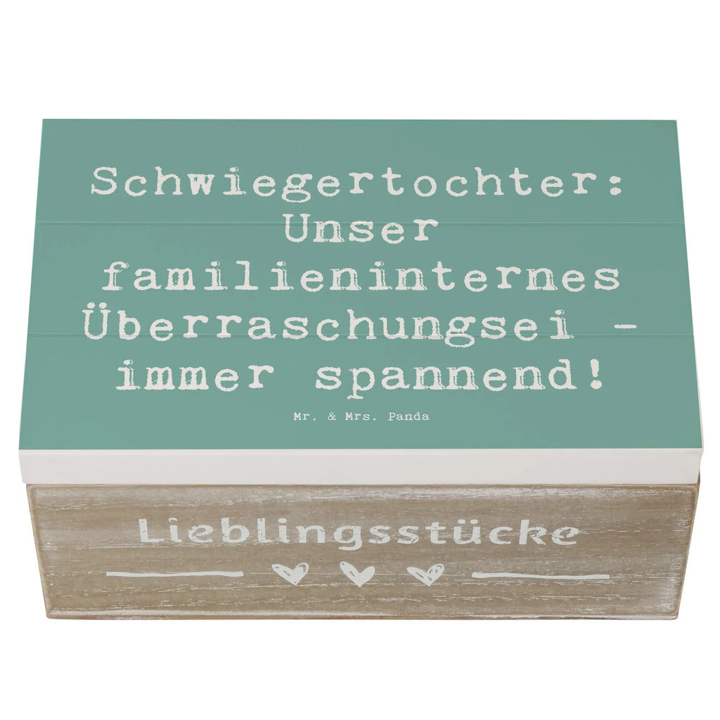 Holzkiste Spruch Überraschungs-Schwiegertochter Erinnerungsbox, Kiste, Truhe, XXL, Geschenkbox, Geschenkdose, Aufbewahrungsbox, Schatulle, Schatzkiste, Erinnerungskiste, Holzkiste, Dekokiste, Familie, Vatertag, Muttertag, Bruder, Schwester, Mama, Papa, Oma, Opa