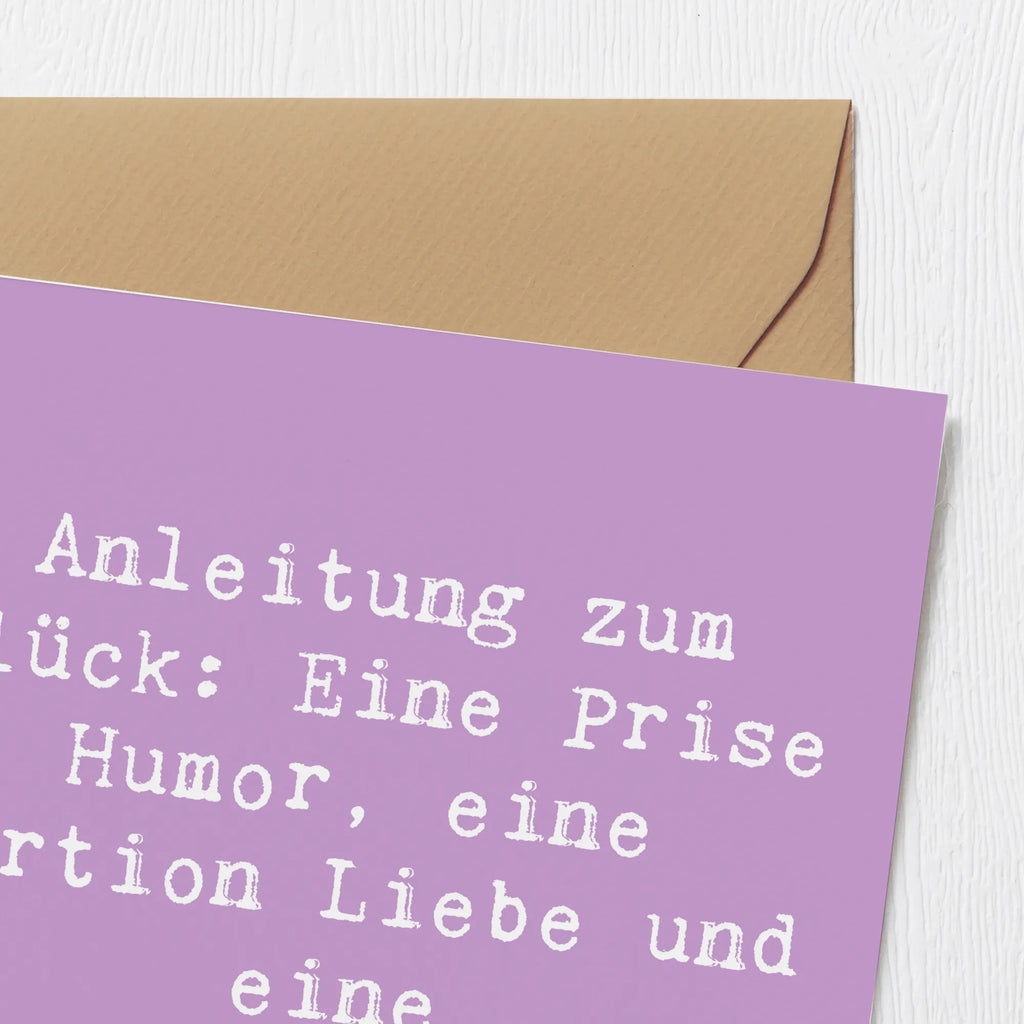 Deluxe Card Saying Anleitung zum Glück: Eine Prise Humor, eine Portion Liebe und eine Schwiegertochter. Hochwertige Klappkarte, Karte, Glückwunschkarte, Einladungskarte, Hochwertige Grußkarte, Grußkarte, Klappkarte, Hochzeitskarte, Geburtstagskarte, Familie, Vatertag, Muttertag, Bruder, Schwester, Mama, Papa, Oma, Opa