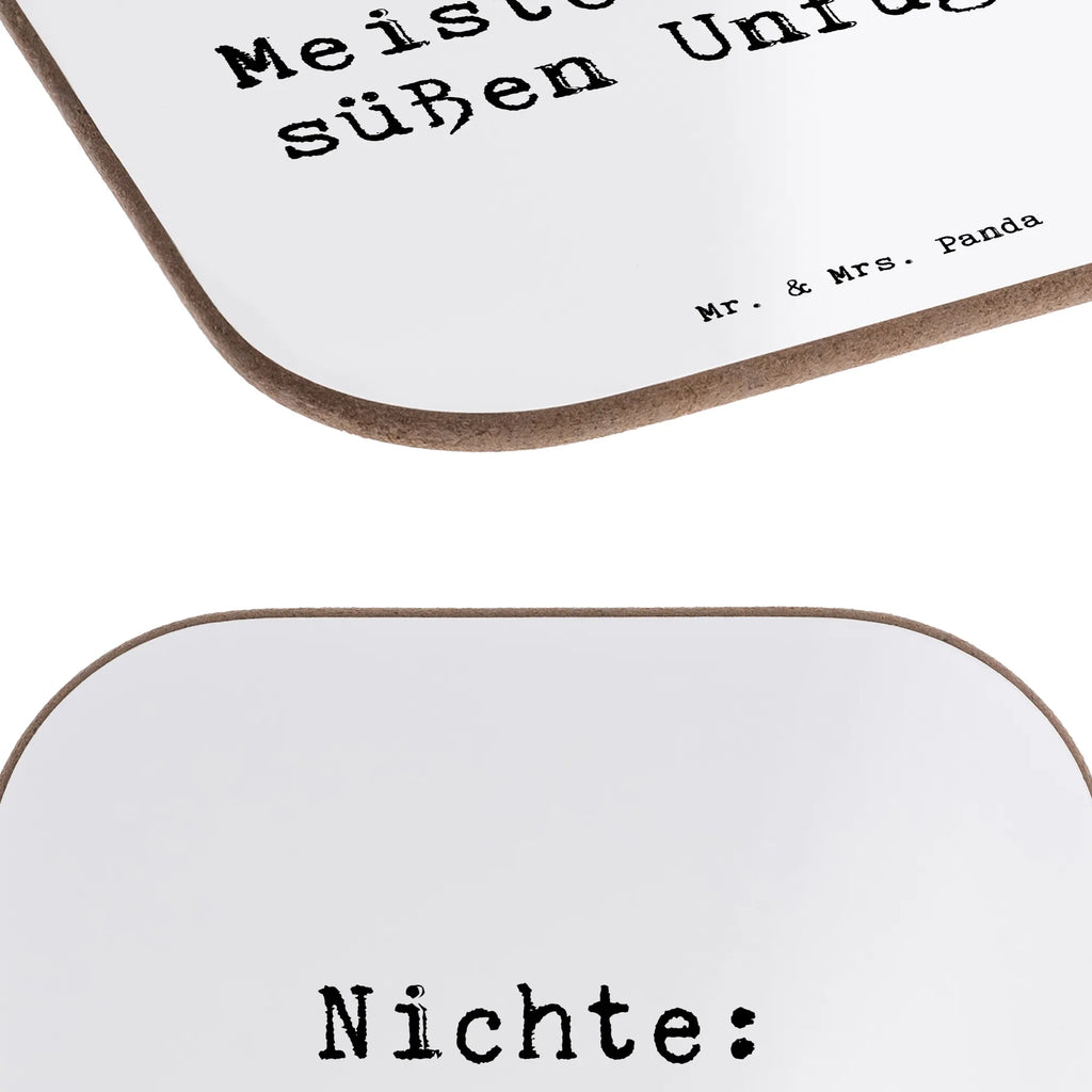 Square coaster Saying Nichte: Meisterin des süßen Unfugs. Untersetzer für Gläser, Glasuntersetzer, Untersetzer Gläser, Untersetzer, Untersetzer Holz, Tassen Untersetzer, Untersetzer aus Holz, Getränkeuntersetzer, Holzuntersetzer, Korkuntersetzer, Untersetzer Design, Bierdeckel, Familie, Vatertag, Muttertag, Bruder, Schwester, Mama, Papa, Oma, Opa