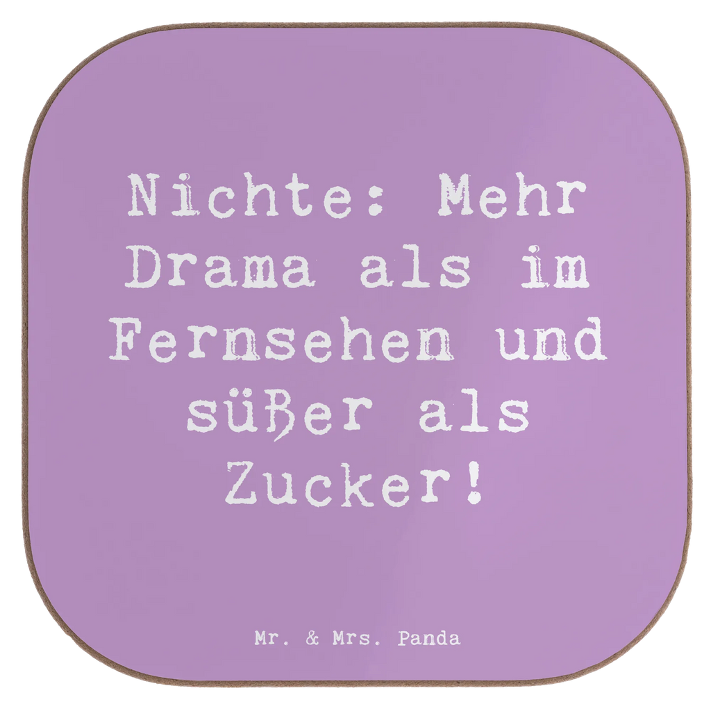 Square coaster Saying Nichte: Mehr Drama als im Fernsehen und süßer als Zucker! Untersetzer Gläser, Getränkeuntersetzer, Untersetzer Holz, Glasuntersetzer, Korkuntersetzer, Untersetzer für Gläser, Bierdeckel, Untersetzer aus Holz, Holzuntersetzer, Untersetzer Design, Tassen Untersetzer, Untersetzer, Familie, Vatertag, Muttertag, Bruder, Schwester, Mama, Papa, Oma, Opa