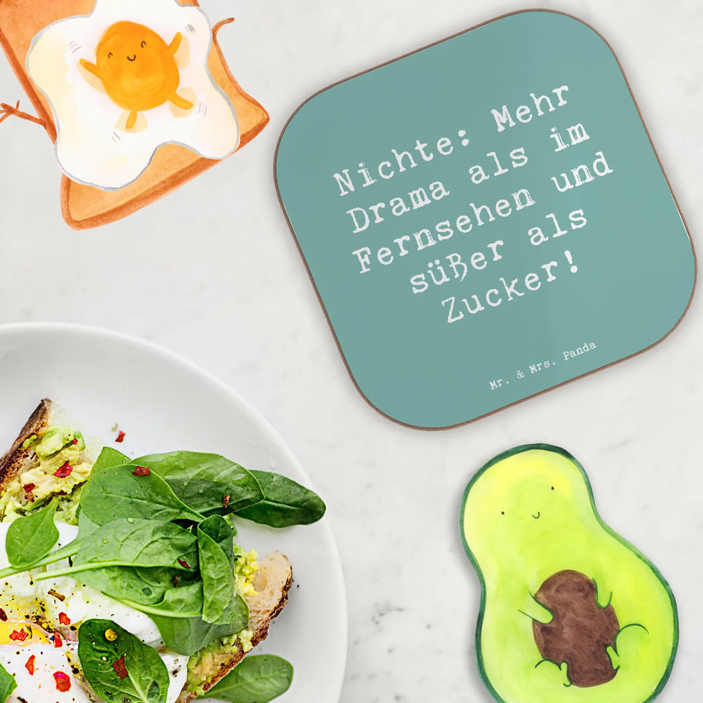 Square coaster Saying Nichte: Mehr Drama als im Fernsehen und süßer als Zucker! Untersetzer Gläser, Getränkeuntersetzer, Untersetzer Holz, Glasuntersetzer, Korkuntersetzer, Untersetzer für Gläser, Bierdeckel, Untersetzer aus Holz, Holzuntersetzer, Untersetzer Design, Tassen Untersetzer, Untersetzer, Familie, Vatertag, Muttertag, Bruder, Schwester, Mama, Papa, Oma, Opa