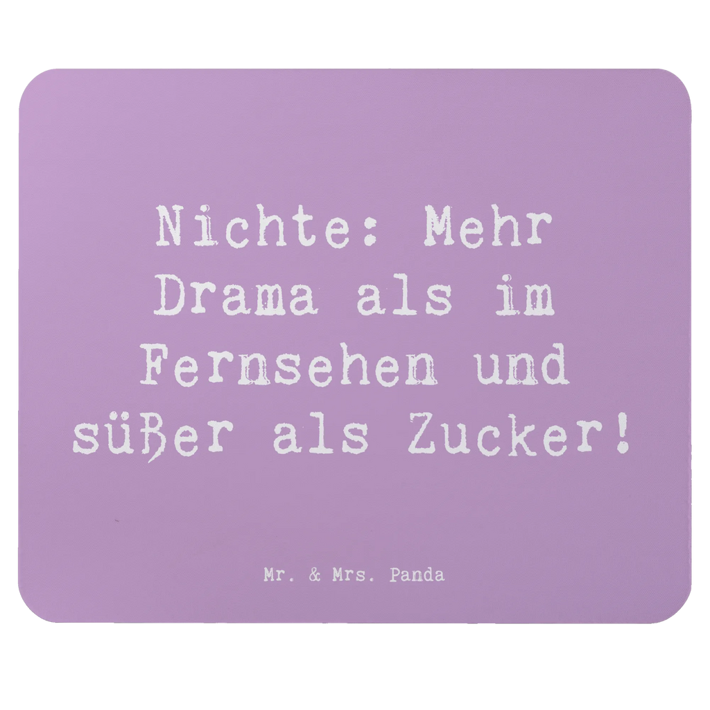 Mouse mat Saying Nichte: Mehr Drama als im Fernsehen und süßer als Zucker! Mousepad, Computer zubehör, Büroausstattung, PC Zubehör, Arbeitszimmer, Mauspad, Einzigartiges Mauspad, Designer Mauspad, Mausunterlage, Mauspad Büro, Familie, Vatertag, Muttertag, Bruder, Schwester, Mama, Papa, Oma, Opa
