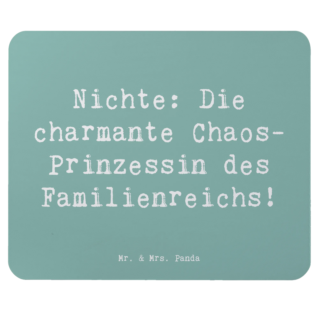 Mouse mat Saying Nichte: Die charmante Chaos-Prinzessin des Familienreichs! Mousepad, Computer zubehör, Büroausstattung, PC Zubehör, Arbeitszimmer, Mauspad, Einzigartiges Mauspad, Designer Mauspad, Mausunterlage, Mauspad Büro, Familie, Vatertag, Muttertag, Bruder, Schwester, Mama, Papa, Oma, Opa