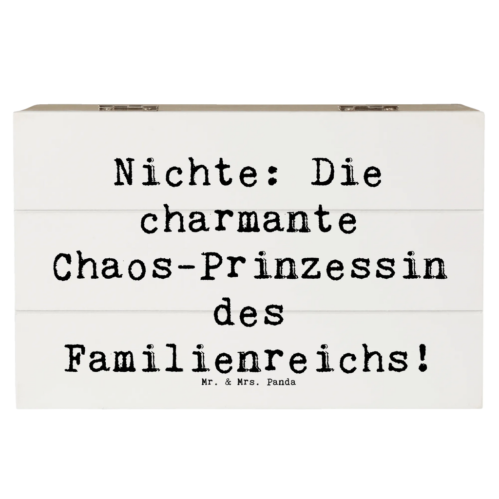 Holzkiste Spruch Nichte Chaos-Prinzessin Geschenkdose, Dekokiste, Holzkiste, Geschenkbox, Aufbewahrungsbox, Kiste, Truhe, Erinnerungsbox, Erinnerungskiste, XXL, Schatzkiste, Schatulle, Familie, Vatertag, Muttertag, Bruder, Schwester, Mama, Papa, Oma, Opa