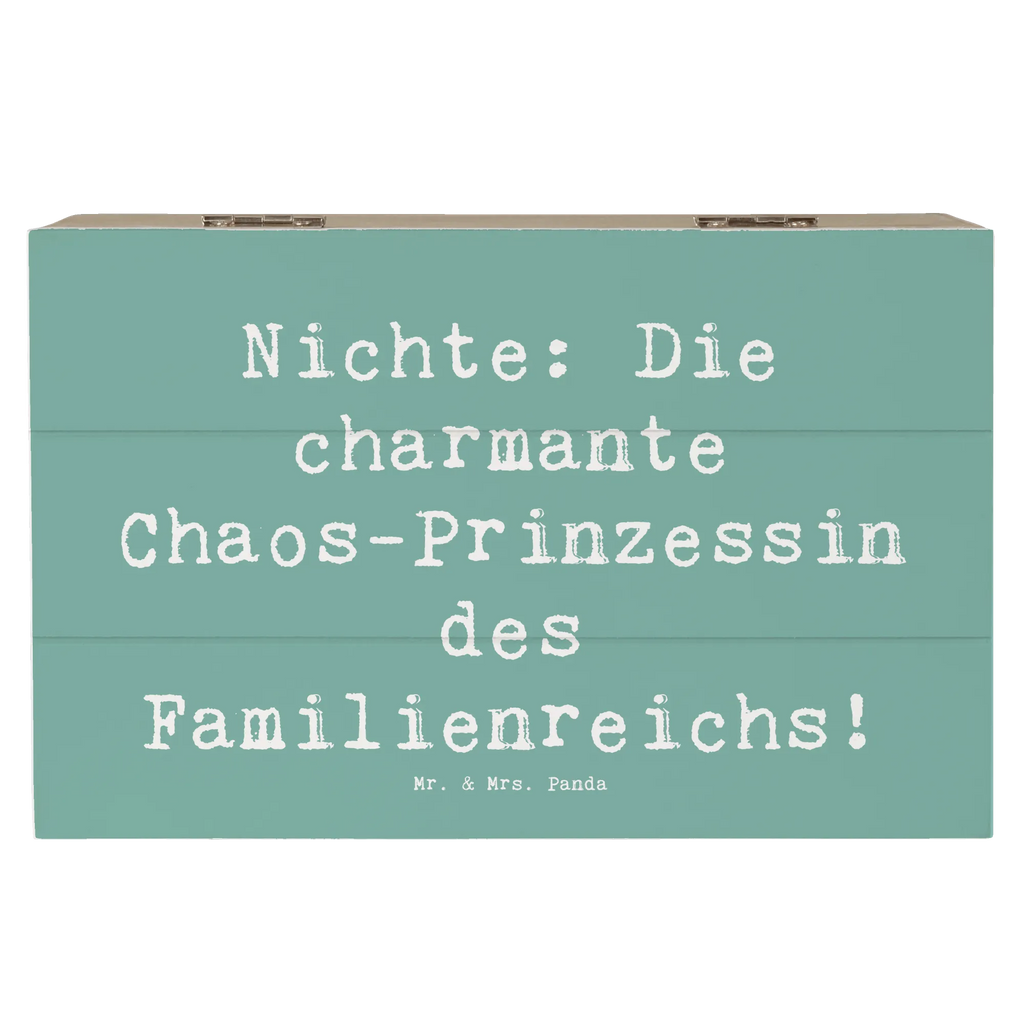 Holzkiste Spruch Nichte Chaos-Prinzessin Geschenkdose, Dekokiste, Holzkiste, Geschenkbox, Aufbewahrungsbox, Kiste, Truhe, Erinnerungsbox, Erinnerungskiste, XXL, Schatzkiste, Schatulle, Familie, Vatertag, Muttertag, Bruder, Schwester, Mama, Papa, Oma, Opa