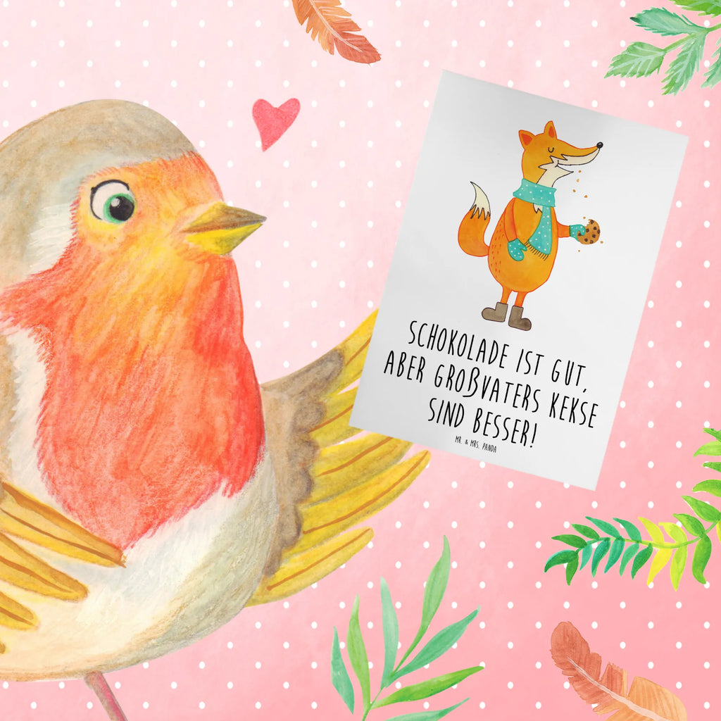 Greetings card Schokolade ist gut, aber Großvaters Kekse sind besser! Klappkarte, Geburtstagskarte, Karte, Grußkarte, Glückwunschkarte, Ansichtskarten, Hochzeitskarte, Einladungskarte, Familie, Vatertag, Muttertag, Bruder, Schwester, Mama, Papa, Oma, Opa