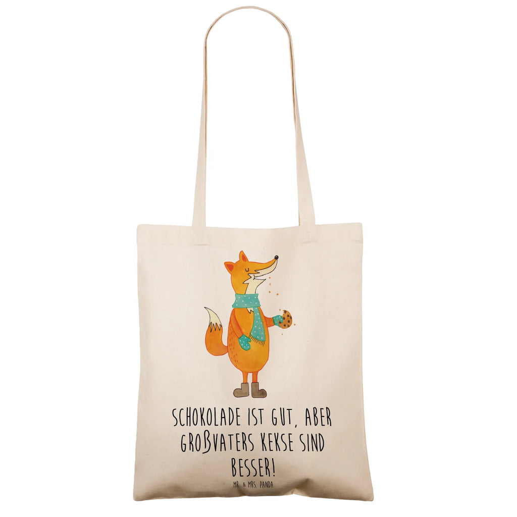 Tote bag Schokolade ist gut, aber Großvaters Kekse sind besser! Schultertasche, Stofftasche, Strandtasche, Badetasche, Tragetasche, Einkaufstasche, Jutetasche, Stoffbeutel, Beuteltasche, Einkaufstüte, Jutebeutel, Umhängetasche, Beutel, Tasche, Shopper, Laptoptasche, Familie, Vatertag, Muttertag, Bruder, Schwester, Mama, Papa, Oma, Opa