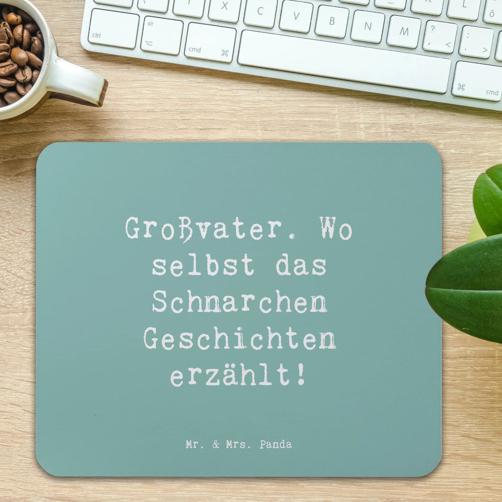 Mouse mat Saying Großvater. Wo selbst das Schnarchen Geschichten erzählt! Mousepad, Computer zubehör, Büroausstattung, PC Zubehör, Arbeitszimmer, Mauspad, Einzigartiges Mauspad, Designer Mauspad, Mausunterlage, Mauspad Büro, Familie, Vatertag, Muttertag, Bruder, Schwester, Mama, Papa, Oma, Opa
