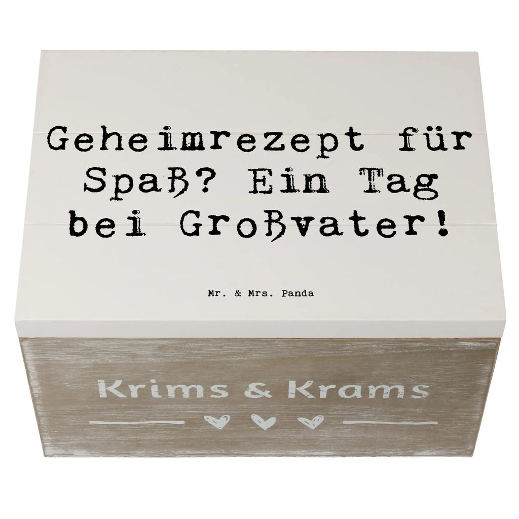 Holzkiste Spruch Tag bei Großvater Erinnerungsbox, Dekokiste, Truhe, Erinnerungskiste, XXL, Geschenkdose, Holzkiste, Aufbewahrungsbox, Geschenkbox, Schatulle, Kiste, Schatzkiste, Familie, Vatertag, Muttertag, Bruder, Schwester, Mama, Papa, Oma, Opa