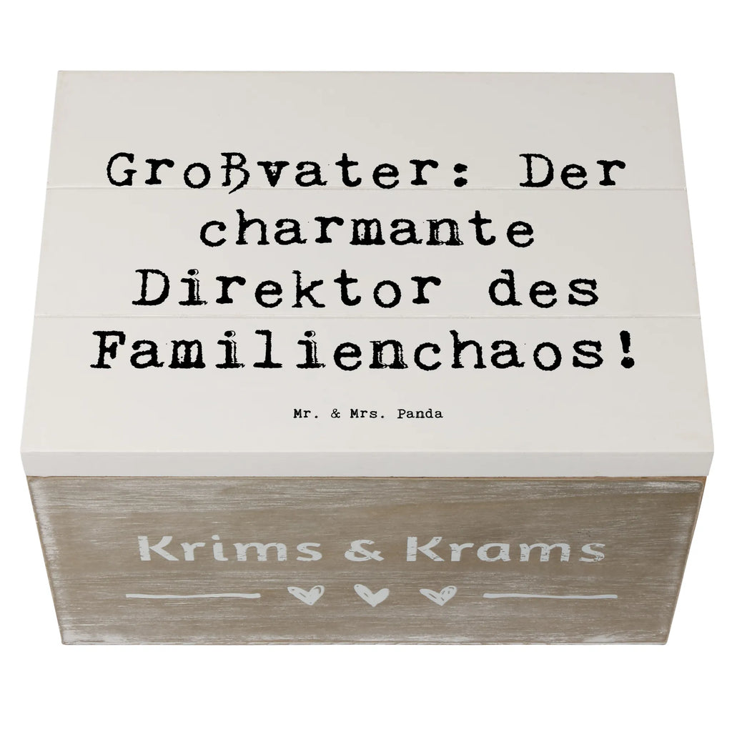 Holzkiste Spruch Großvater Direktor Aufbewahrungsbox, Geschenkdose, Geschenkbox, Schatzkiste, Holzkiste, XXL, Erinnerungsbox, Erinnerungskiste, Truhe, Kiste, Schatulle, Dekokiste, Familie, Vatertag, Muttertag, Bruder, Schwester, Mama, Papa, Oma, Opa
