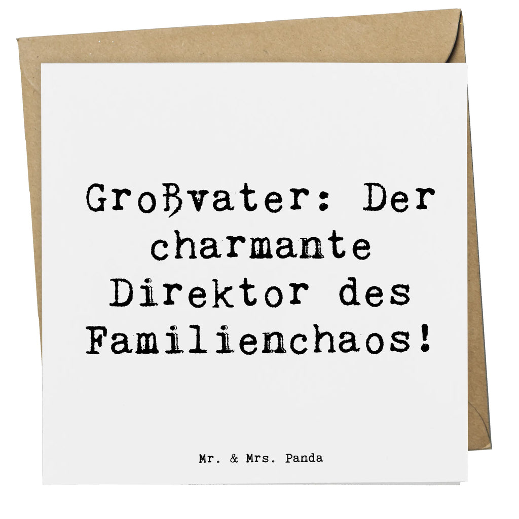 Deluxe Card Saying Großvater: Der charmante Direktor des Familienchaos! Klappkarte, Karte, Grußkarte, Geburtstagskarte, Einladungskarte, Hochwertige Klappkarte, Hochzeitskarte, Glückwunschkarte, Hochwertige Grußkarte, Familie, Vatertag, Muttertag, Bruder, Schwester, Mama, Papa, Oma, Opa