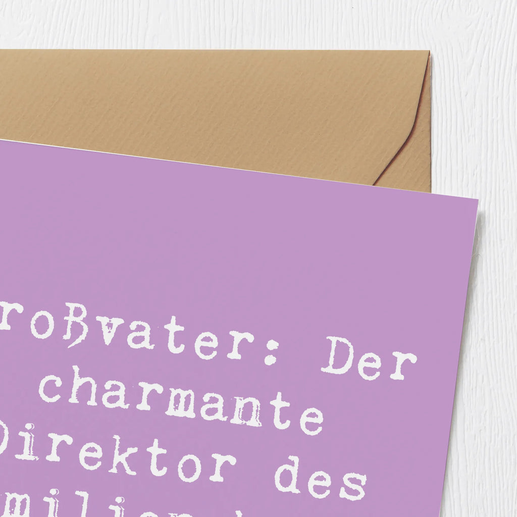Deluxe Card Saying Großvater: Der charmante Direktor des Familienchaos! Klappkarte, Karte, Grußkarte, Geburtstagskarte, Einladungskarte, Hochwertige Klappkarte, Hochzeitskarte, Glückwunschkarte, Hochwertige Grußkarte, Familie, Vatertag, Muttertag, Bruder, Schwester, Mama, Papa, Oma, Opa