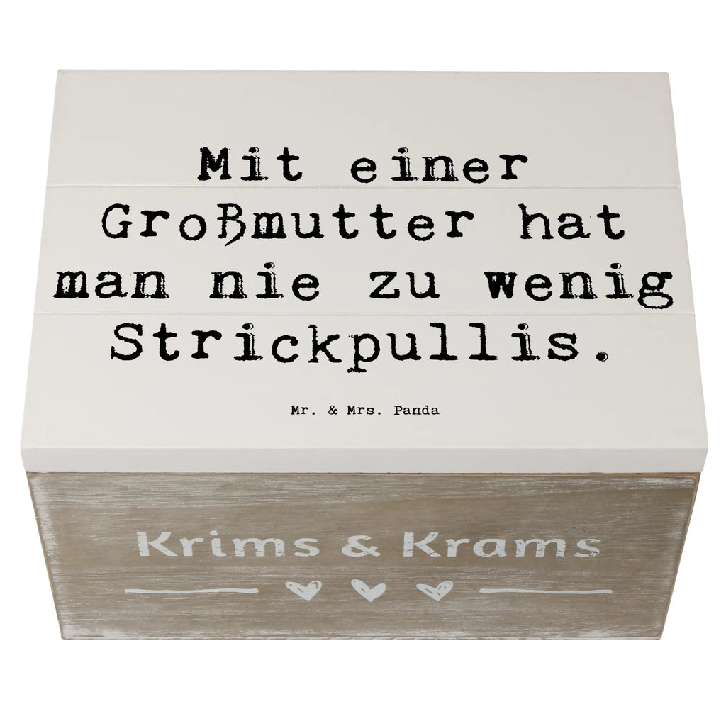 Holzkiste Spruch Großmutter Strickpullis Schatzkiste, Truhe, Aufbewahrungsbox, Kiste, Erinnerungskiste, Geschenkdose, Erinnerungsbox, Geschenkbox, Dekokiste, Holzkiste, Schatulle, XXL, Familie, Vatertag, Muttertag, Bruder, Schwester, Mama, Papa, Oma, Opa