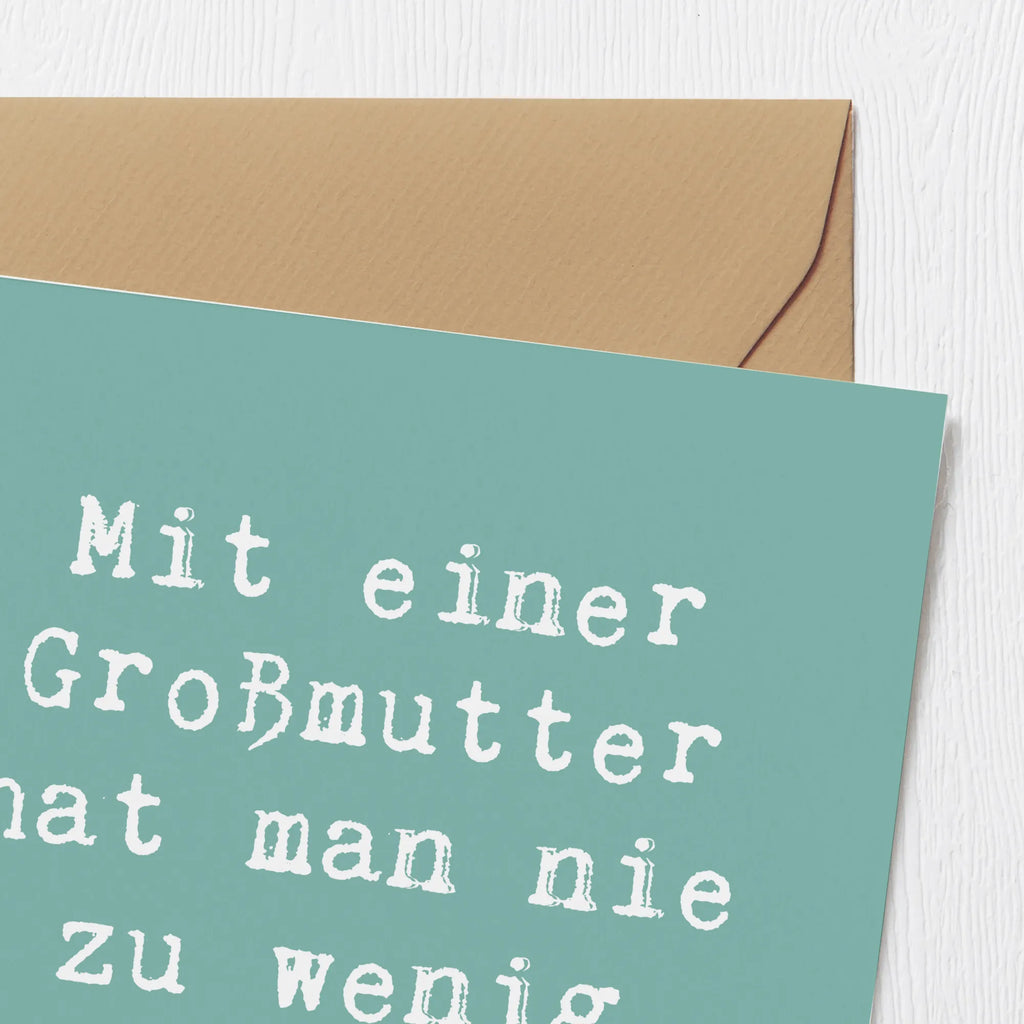 Deluxe Karte Spruch Großmutter Strickpullis Karte, Einladungskarte, Grußkarte, Hochwertige Klappkarte, Hochwertige Grußkarte, Geburtstagskarte, Klappkarte, Glückwunschkarte, Hochzeitskarte, Familie, Vatertag, Muttertag, Bruder, Schwester, Mama, Papa, Oma, Opa