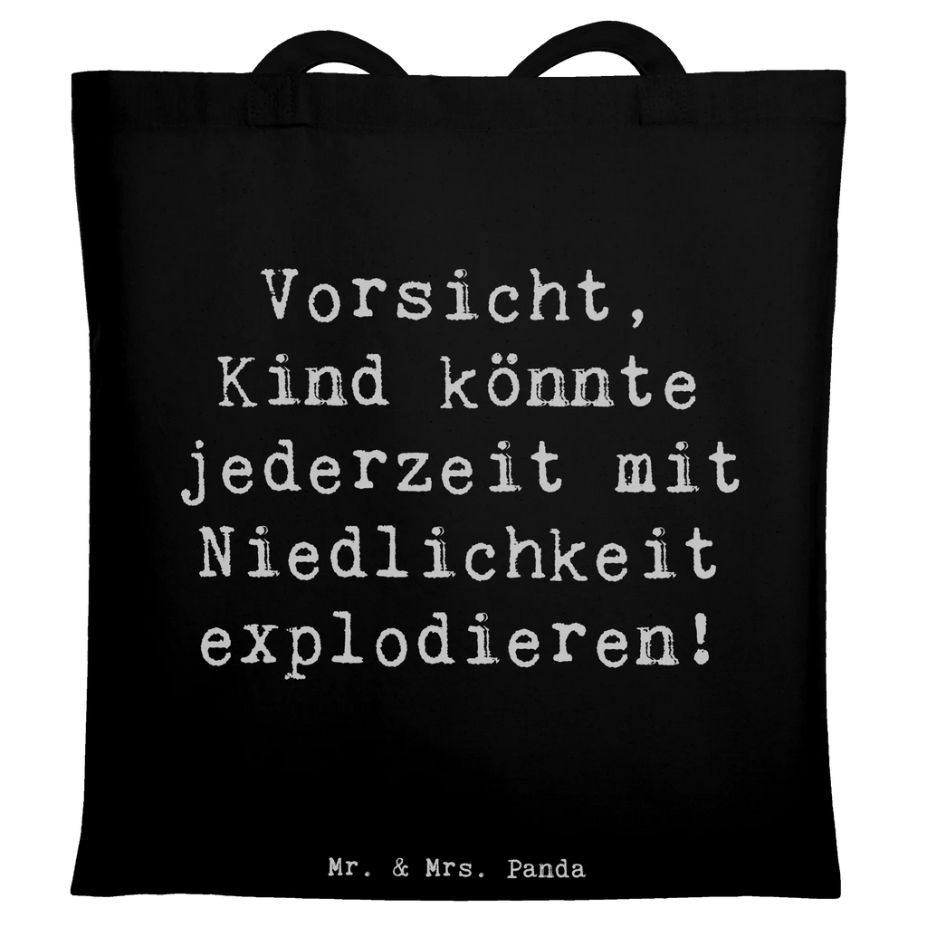 Tote bag Saying Vorsicht, Kind könnte jederzeit mit Niedlichkeit explodieren! Einkaufstasche, Tragetasche, Beuteltasche, Badetasche, Tasche, Jutebeutel, Jutetasche, Beutel, Stoffbeutel, Shopper, Stofftasche, Strandtasche, Laptoptasche, Schultertasche, Einkaufstüte, Umhängetasche, Familie, Vatertag, Muttertag, Bruder, Schwester, Mama, Papa, Oma, Opa