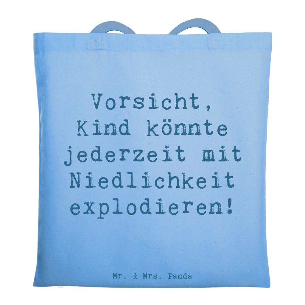 Tote bag Saying Vorsicht, Kind könnte jederzeit mit Niedlichkeit explodieren! Einkaufstasche, Tragetasche, Beuteltasche, Badetasche, Tasche, Jutebeutel, Jutetasche, Beutel, Stoffbeutel, Shopper, Stofftasche, Strandtasche, Laptoptasche, Schultertasche, Einkaufstüte, Umhängetasche, Familie, Vatertag, Muttertag, Bruder, Schwester, Mama, Papa, Oma, Opa
